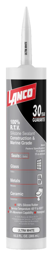 SILICON 100% RTV-BLANCO 10.3 -LANCO SS-887-18