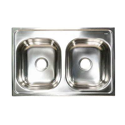 FREGADERO DOBLE 33X22 STAINLESS STEEL