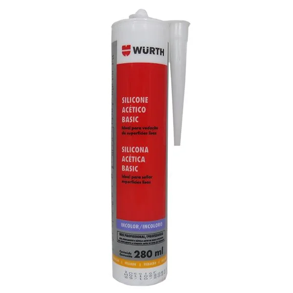 SILICON ACETICO BASIC WURTH 280ML TRANS. 0892 560 101