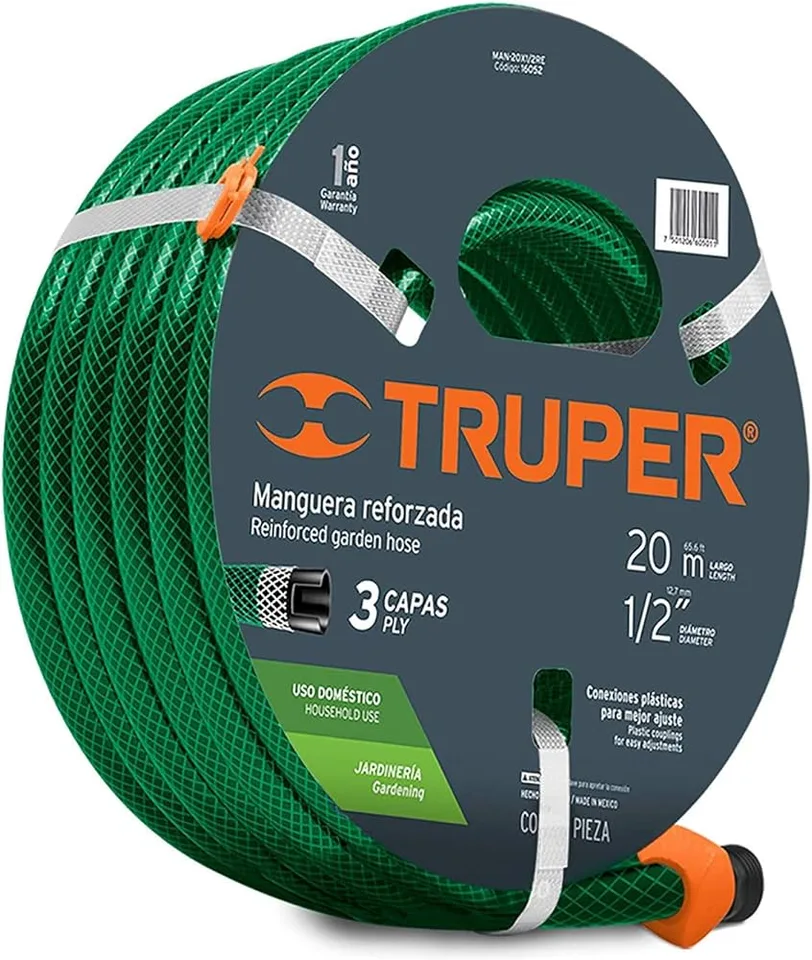 MANGUERA 4CAPA 20MTS MAN-20X1/2M TRUPER