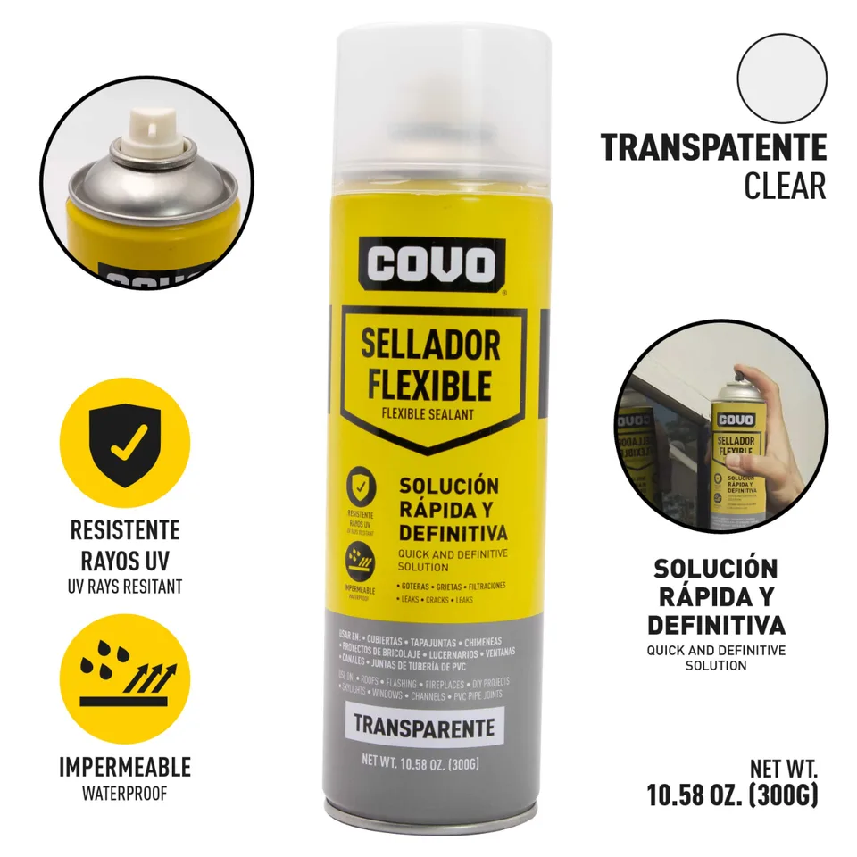 SELLADOR FLEX. COVO TRANSPARENTE CV-SA450ML-TR