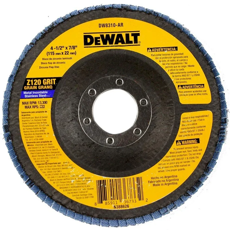 DISCO DEWALT FLAP 4 1/2 G120 DW8310-BR