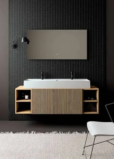 MUEBLE P/BAÑO DEMO-P600GL PVC MADERA CLARA