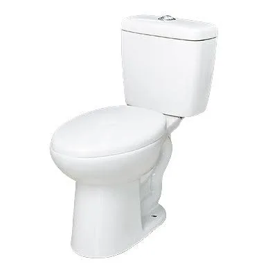 SAN-36: INODORO BLANCO 2 PZA. PUSH FERMETAL
