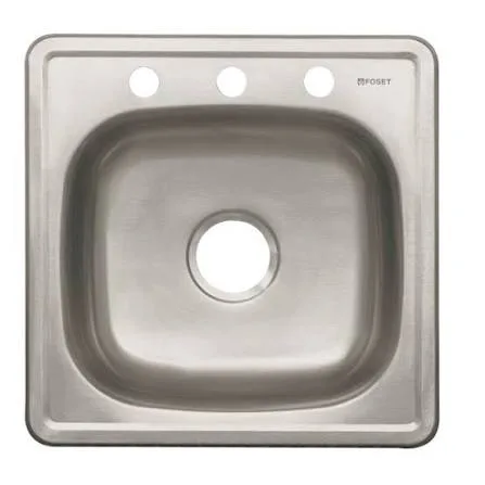 FREGADERO SENCILLO STAINLESS 25X22