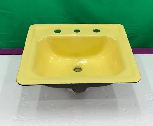 FREGADERO CLEMOO SENC C/LLAVE CUANDRADO AMARILLO 832-8052