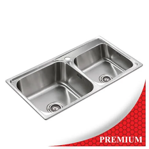 FRE-608 FREGADERO DOBLE FERMETAL 30 X 17 X 8
