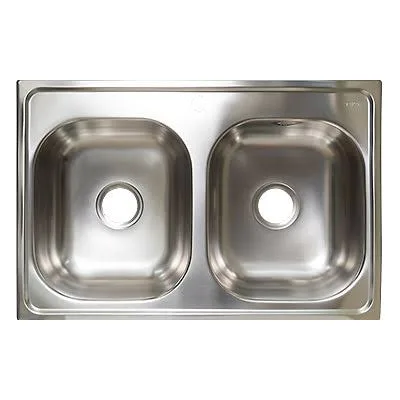 FRE-551 FREGADERO DOBLE 33X18 FERMETAL UNIQUE