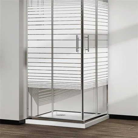 CRISTAL MAMPARA CUADRADA RAYAS 100X190