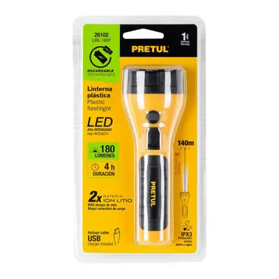 LINTERNA PRETUL RECARGABLE T/LED LIRE-200P