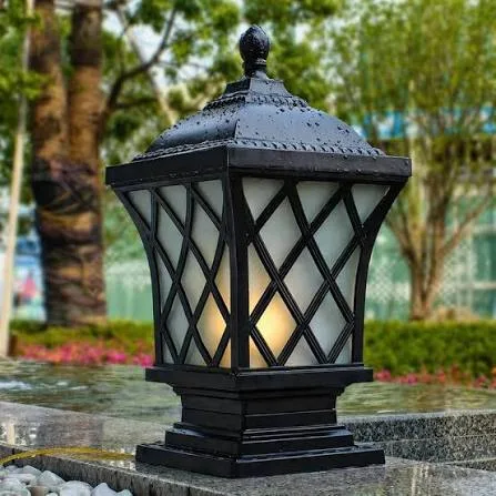 LAMPARA COLUMNA 8282P-BK NEGRA