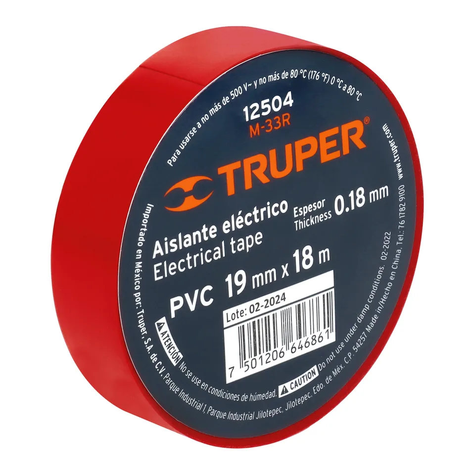 TAPE TRUPER ROJO M-33R 19MMX1/8M