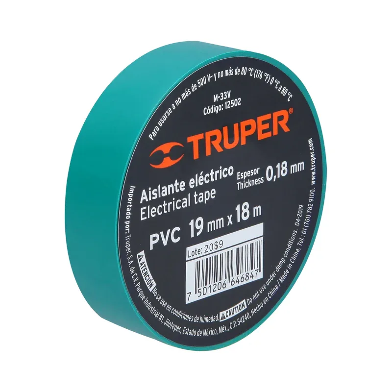 TAPE TRUPER VERDE M-33V 19MMX1/8M