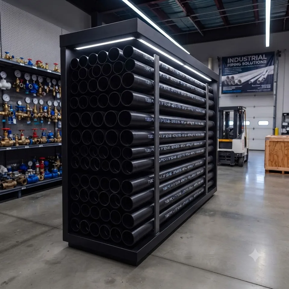 TUBO PVC 4 X 19"  SCH-80 NEGRO